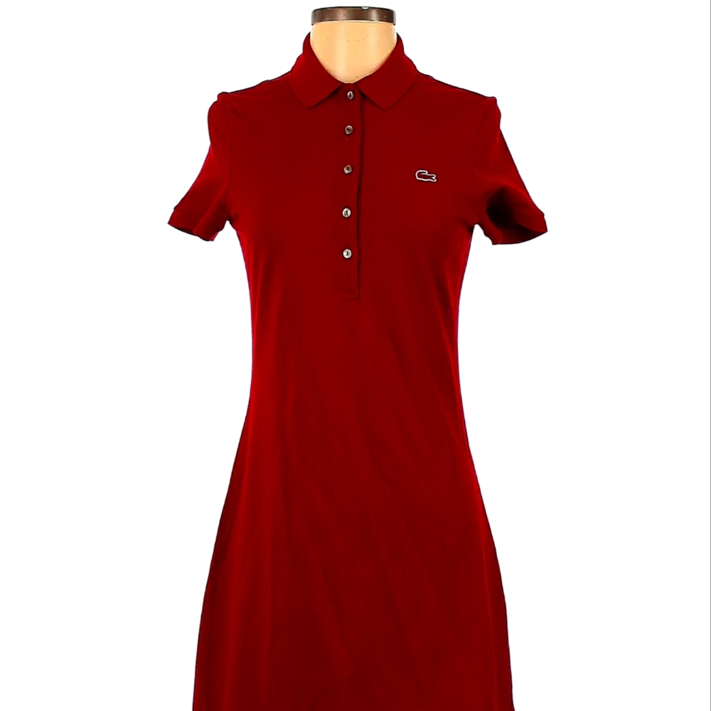 Lacoste women's collard shirt/polo dress size 38